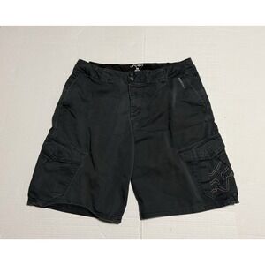 Fox‎ Racing FoxBike MTB Cargo Shorts Mens 34 Y2K Black 2000s Mountain Bike